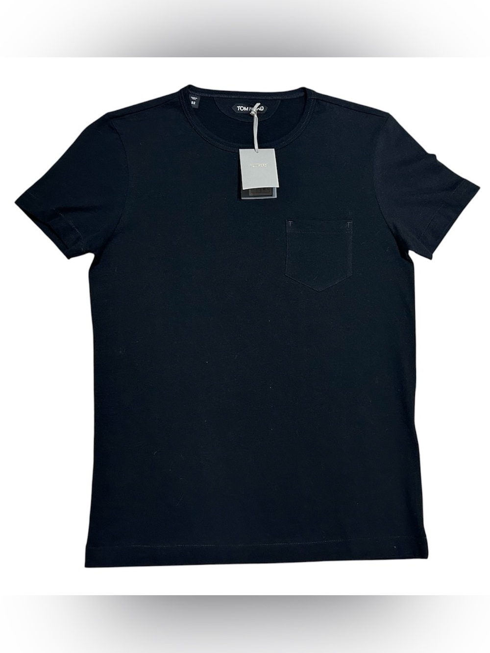 Tom Ford cotton crew neck pocket T-shirt size 52 Large black